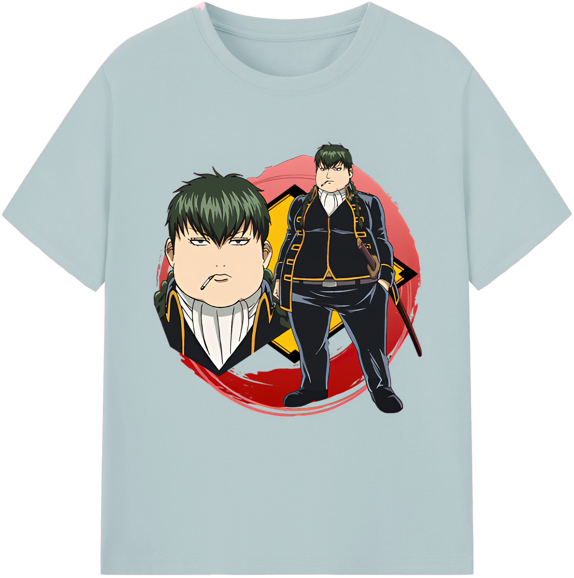 （画像用） ぎんたま 坂田銀時（さかたぎんとき） 神楽 志村新八（しむら しんぱち） GINTAMA Sakata Gintoki Kagura Shimura Shinpachi 綿100％半袖Tシャツ（フロントプリント）